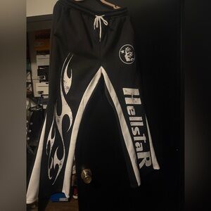 Hellstar Black and White Graphic Pants